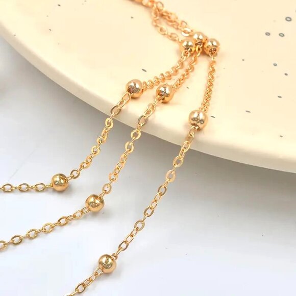 Foot Jewelry Barefoot Sandals Chain Ankle Toe Beads Hippie Boho Trendy Stylish - Picture 5 of 6